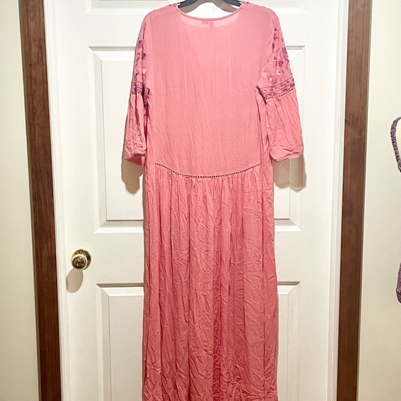 Anthropologie Blnk London Ibneva Floral Embroidered Maxi Dress - Picture 7 of 9